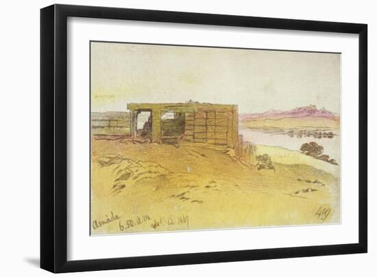 Amada, 6:50Am, 12 February 1867,(Pen and Brown Ink with Wc over Graphite)-Edward Lear-Framed Giclee Print