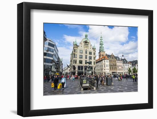 Amagertorv, Amager Square, Part of the Stroget Pedestrian Zone, Copenhagen, Denmark-Michael Runkel-Framed Photographic Print