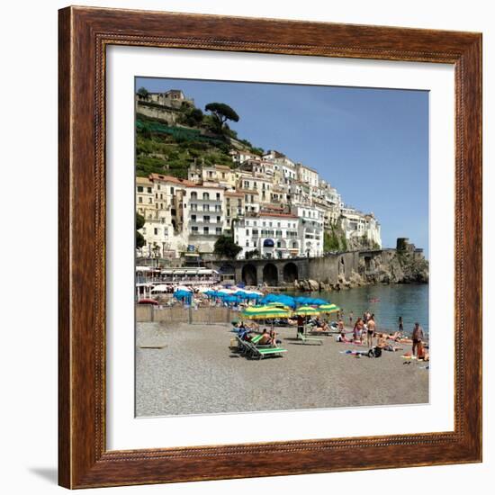 Amalfi Beach-Marilyn Dunlap-Framed Art Print