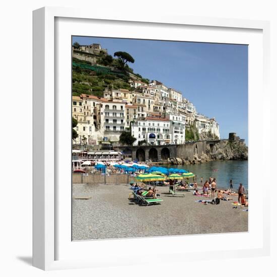 Amalfi Beach-Marilyn Dunlap-Framed Art Print