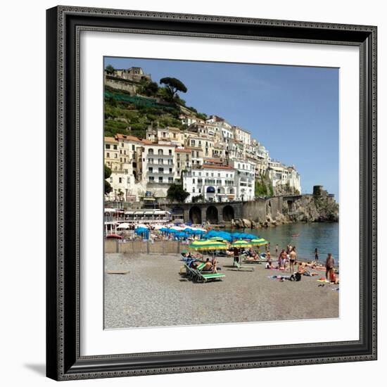 Amalfi Beach-Marilyn Dunlap-Framed Art Print