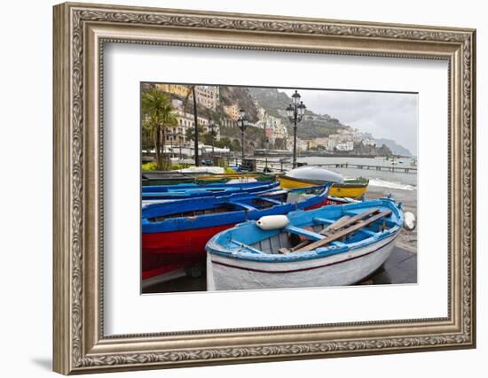 Amalfi Boats, Campania, Italy-George Oze-Framed Photographic Print