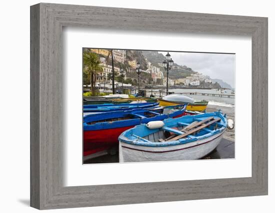 Amalfi Boats, Campania, Italy-George Oze-Framed Photographic Print