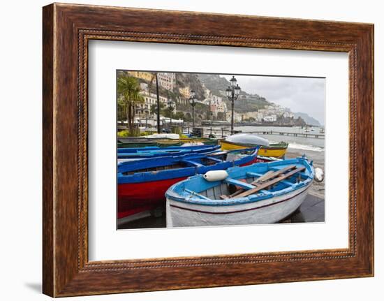 Amalfi Boats, Campania, Italy-George Oze-Framed Photographic Print