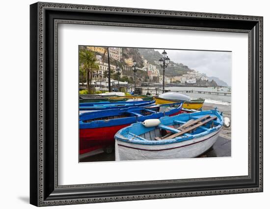 Amalfi Boats, Campania, Italy-George Oze-Framed Photographic Print