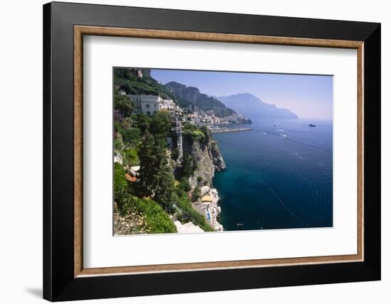 Amalfi Coast Cliffside Scenic , Italy-George Oze-Framed Photographic Print