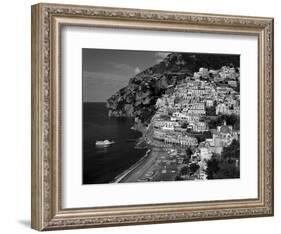 Amalfi Coast, Coastal View and Village, Positano, Campania, Italy-Steve Vidler-Framed Photographic Print