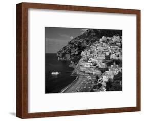 Amalfi Coast, Coastal View and Village, Positano, Campania, Italy-Steve Vidler-Framed Photographic Print