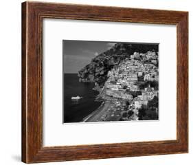Amalfi Coast, Coastal View and Village, Positano, Campania, Italy-Steve Vidler-Framed Photographic Print