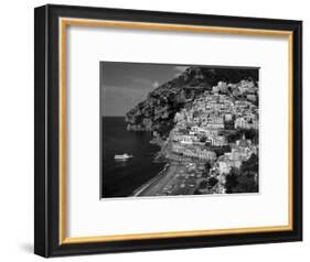 Amalfi Coast, Coastal View and Village, Positano, Campania, Italy-Steve Vidler-Framed Photographic Print