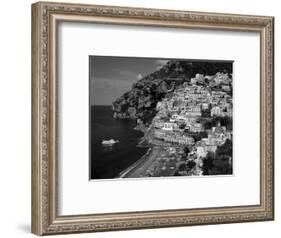 Amalfi Coast, Coastal View and Village, Positano, Campania, Italy-Steve Vidler-Framed Photographic Print