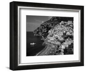 Amalfi Coast, Coastal View and Village, Positano, Campania, Italy-Steve Vidler-Framed Photographic Print