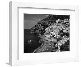 Amalfi Coast, Coastal View and Village, Positano, Campania, Italy-Steve Vidler-Framed Photographic Print