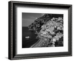 Amalfi Coast, Coastal View and Village, Positano, Campania, Italy-Steve Vidler-Framed Photographic Print