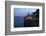 Amalfi Coast Road Light Trails from Cars with Church of Santa Maria Maddalena at Blue Hour-Eleanor Scriven-Framed Photographic Print