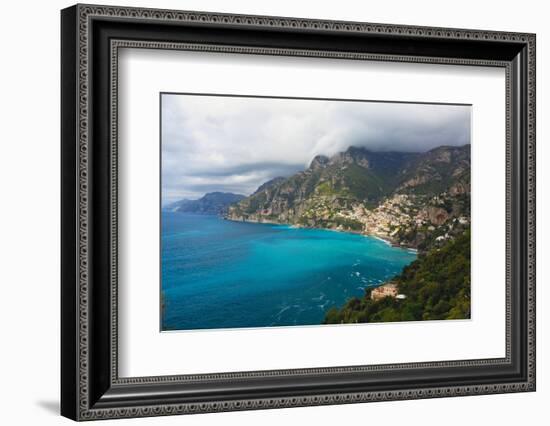 Amalfi Coast Scenic Vista at Positano, Italy-George Oze-Framed Photographic Print