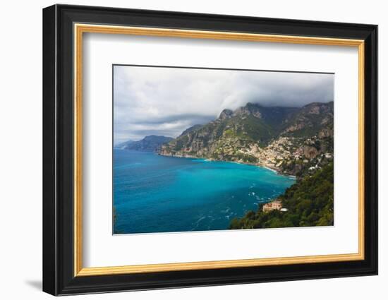 Amalfi Coast Scenic Vista at Positano, Italy-George Oze-Framed Photographic Print