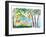 Amalfi Coast Seaview with Fresh Limes on Tree-M. Bleichner-Framed Art Print