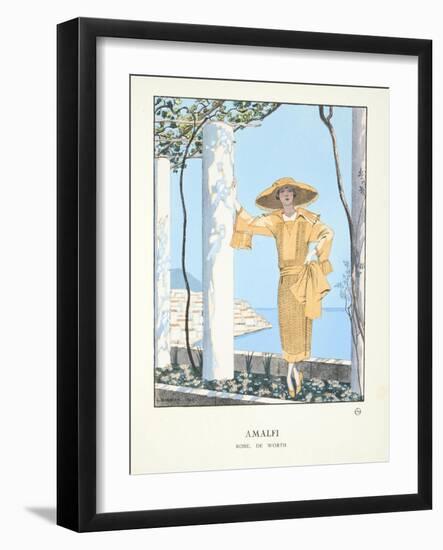 Amalfi, from a Collection of Fashion Plates, 1922 (Pochoir Print)-Georges Barbier-Framed Giclee Print