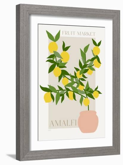 Amalfi Lemon Poster-Natalie Carpentieri-Framed Premium Giclee Print