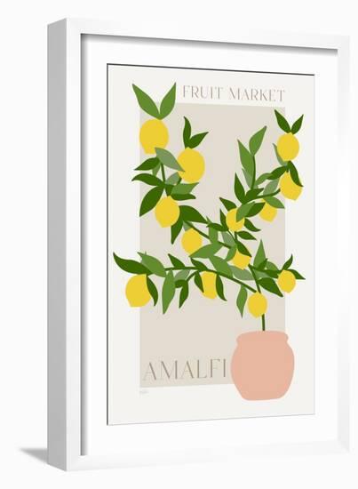 Amalfi Lemon Poster-Natalie Carpentieri-Framed Premium Giclee Print