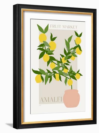 Amalfi Lemon Poster-Natalie Carpentieri-Framed Premium Giclee Print