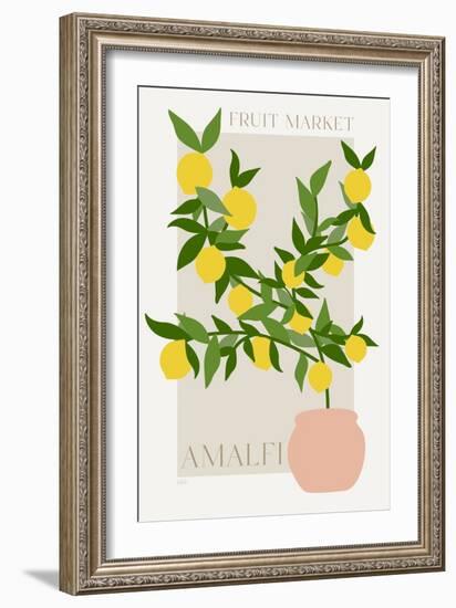 Amalfi Lemon Poster-Natalie Carpentieri-Framed Art Print