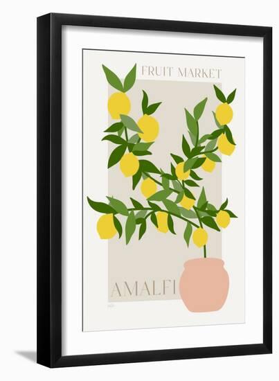 Amalfi Lemon Poster-Natalie Carpentieri-Framed Art Print