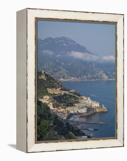 Amalfi Peninsula, Amalfi Coast, UNESCO World Heritage Site, Campania, Italy, Mediterranean, Europe-Angelo Cavalli-Framed Premier Image Canvas