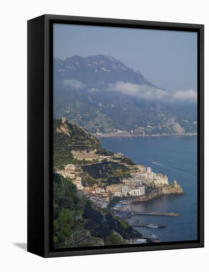 Amalfi Peninsula, Amalfi Coast, UNESCO World Heritage Site, Campania, Italy, Mediterranean, Europe-Angelo Cavalli-Framed Premier Image Canvas