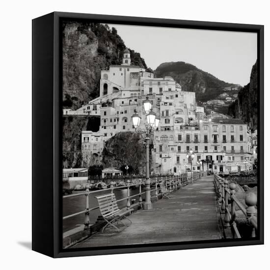 Amalfi Pier #1-Alan Blaustein-Framed Stretched Canvas