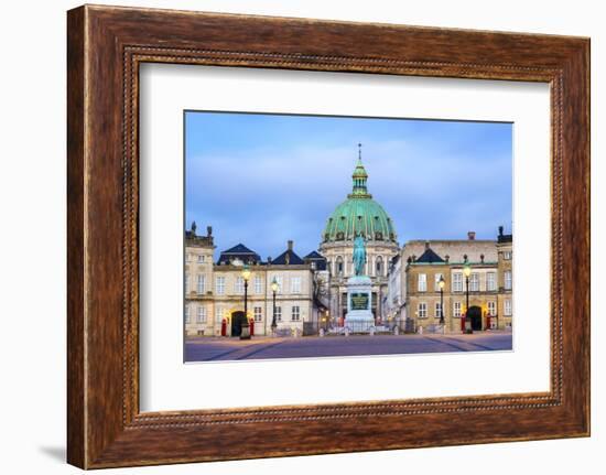 Amalienborg Palace at Dawn, Copenhagen, Denmark, Scandinavia, Europe-Chris Hepburn-Framed Photographic Print
