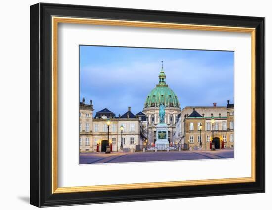 Amalienborg Palace at Dawn, Copenhagen, Denmark, Scandinavia, Europe-Chris Hepburn-Framed Photographic Print