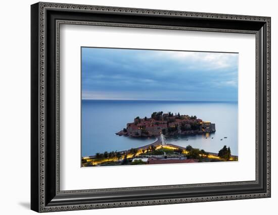 Aman Sveti Stefan Island, Montenegro, Europe-Christian Kober-Framed Photographic Print