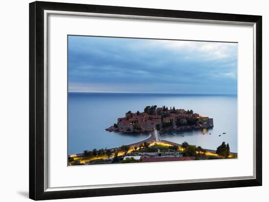 Aman Sveti Stefan Island, Montenegro, Europe-Christian Kober-Framed Photographic Print