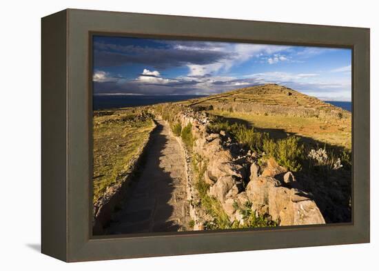 Amantani Islands (Isla Amantani) Seen from Pachamama (Mother Earth) Summit, Lake Titicaca, Peru-Matthew Williams-Ellis-Framed Premier Image Canvas