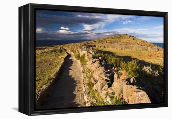 Amantani Islands (Isla Amantani) Seen from Pachamama (Mother Earth) Summit, Lake Titicaca, Peru-Matthew Williams-Ellis-Framed Premier Image Canvas