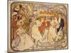 Amants, 1895-Alphonse Mucha-Mounted Giclee Print