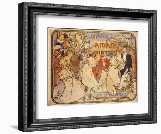 Amants, 1895-Alphonse Mucha-Framed Giclee Print