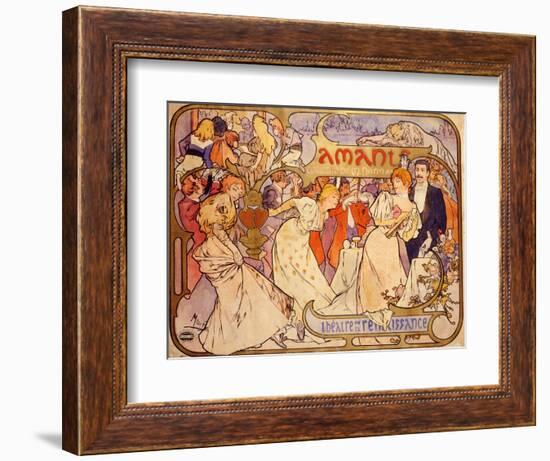 Amants, 1895-Alphonse Mucha-Framed Giclee Print