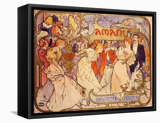 Amants, 1895-Alphonse Mucha-Framed Premier Image Canvas