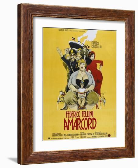 Amarcord, French poster, 1973-null-Framed Art Print