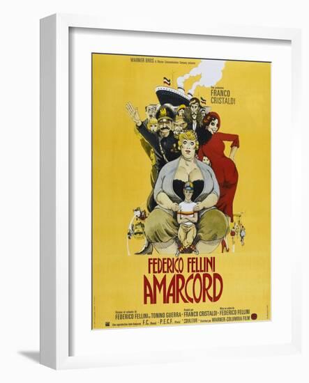 Amarcord, French poster, 1973-null-Framed Art Print