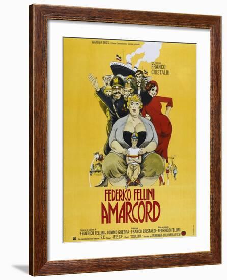 Amarcord, French poster, 1973-null-Framed Art Print