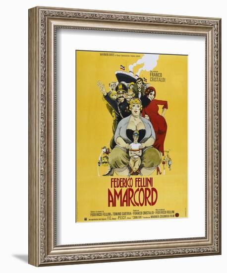 Amarcord, French poster, 1973-null-Framed Premium Giclee Print