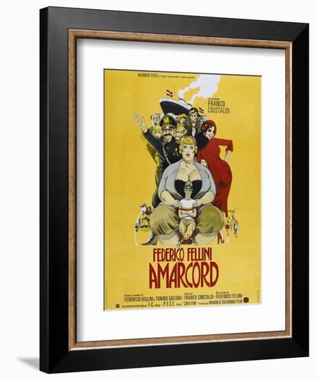 Amarcord, French poster, 1973-null-Framed Premium Giclee Print