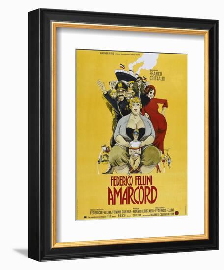 Amarcord, French poster, 1973-null-Framed Premium Giclee Print