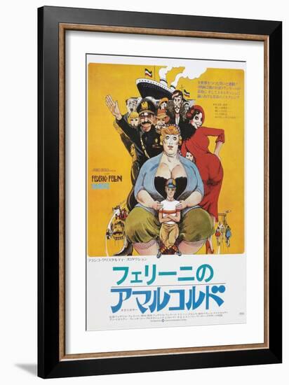 Amarcord, Japanese poster, 1973-null-Framed Premium Giclee Print