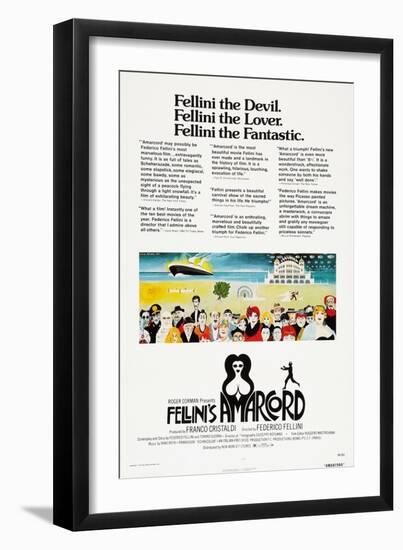 Amarcord, US poster, 1973-null-Framed Premium Giclee Print