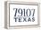 Amarillo, Texas - 79107 Zip Code (Blue)-Lantern Press-Framed Stretched Canvas